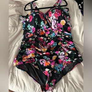 Torrid Ruffled Floral One Piece Swimsuit